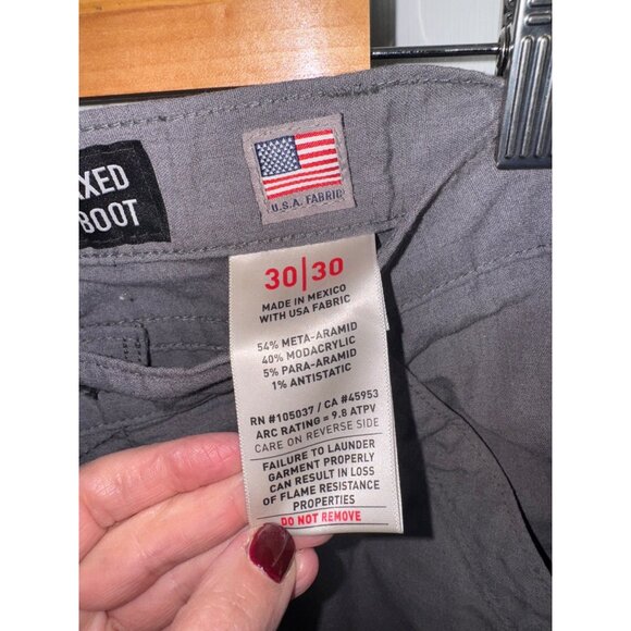 Ariat FR Relaxed M4 DuraLight Ripstop Flame Resistant Pant Gray Jeans Workwear - Picture 3 of 13